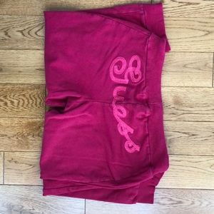 Red capri sweatpants